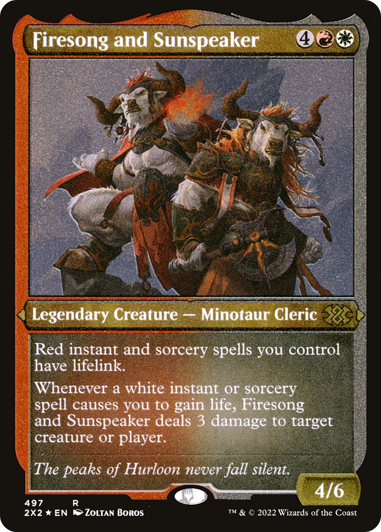 Firesong and Sunspeaker (2X2-497) - Double Masters 2022 Foil
