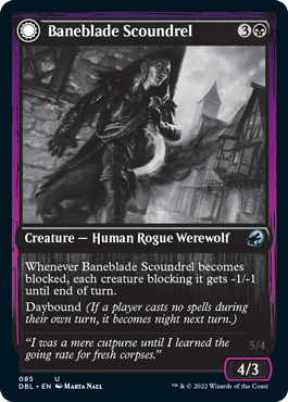 Baneblade Scoundrel // Baneclaw Marauder (DBL-085) - Innistrad: Double Feature: (Double Faced Transform) Foil