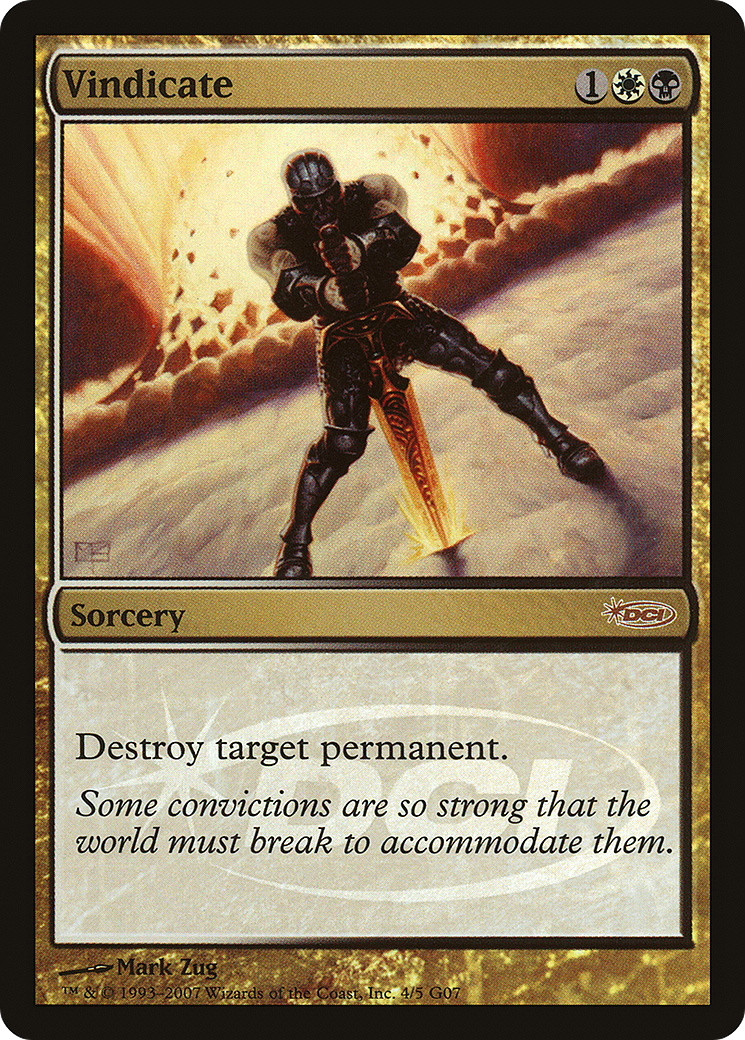 Vindicate (JDG-004) - Judge Gift Cards 2007 Foil