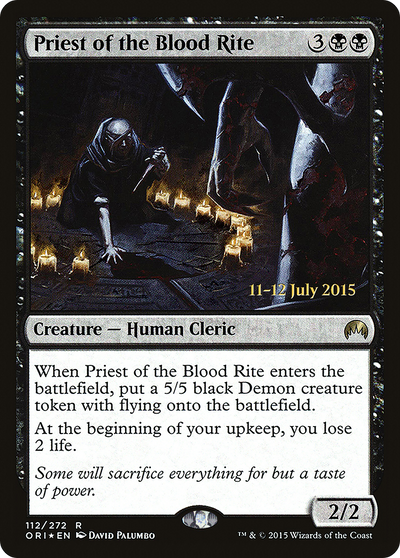 Priest of the Blood Rite (PRE-112S) - Magic Origins Promos Foil