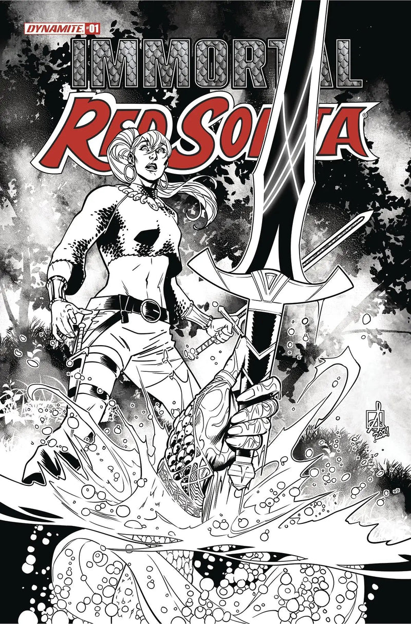 Immortal Red Sonja #1 G 1:10 Sean Izaakse B&W Variant (04/13/2022) Dynamite
