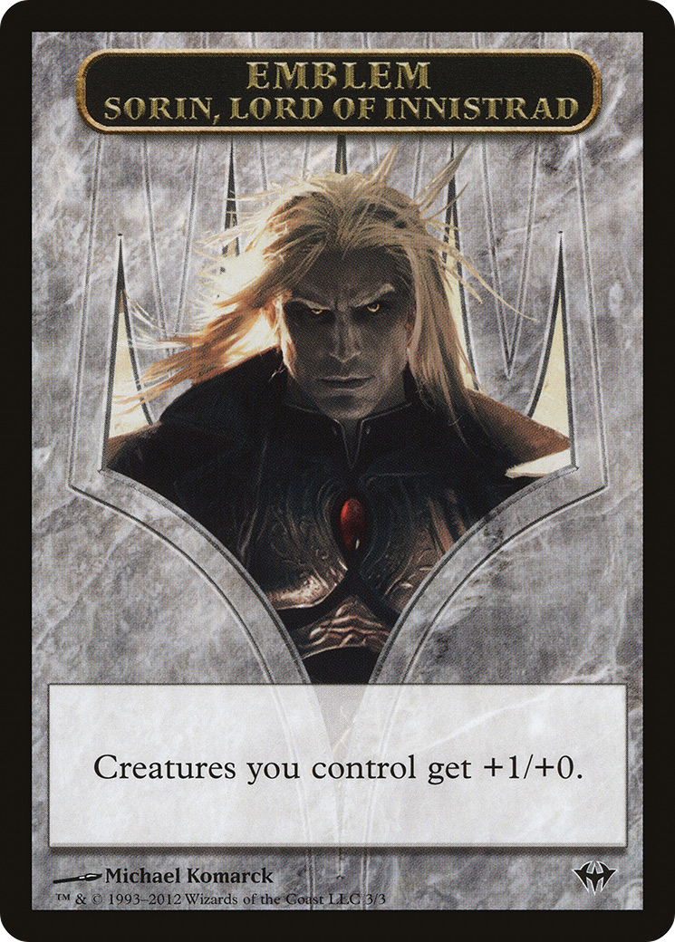 Sorin, Lord of Innistrad Emblem (DKA-003) - Dark Ascension Tokens