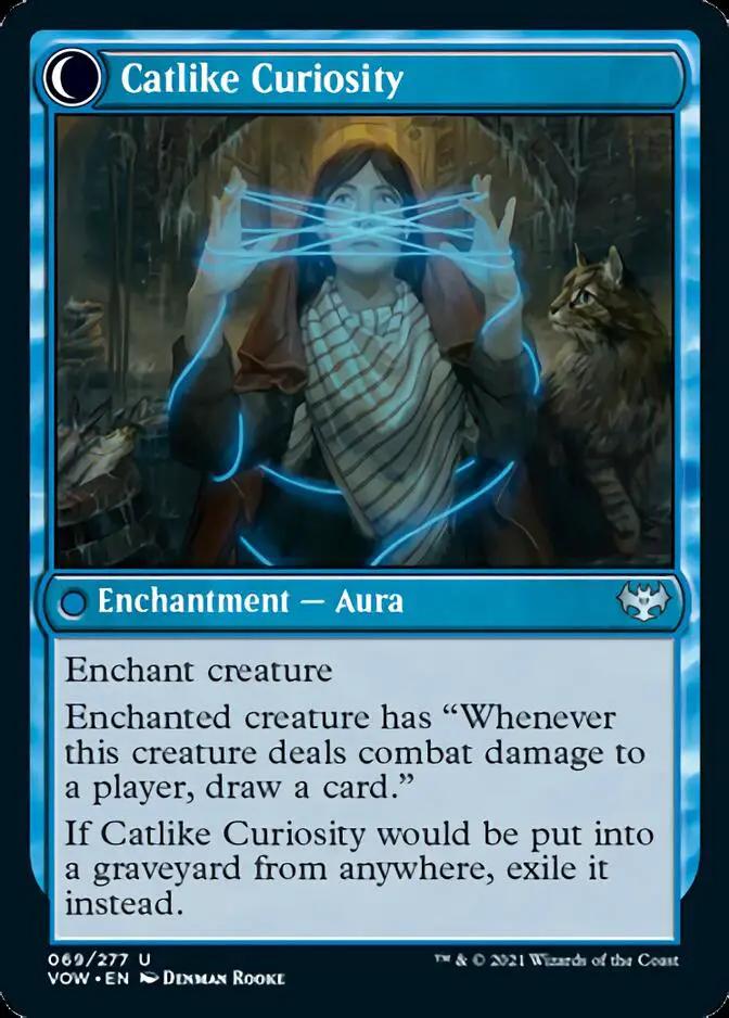 Mischievous Catgeist // Catlike Curiosity (VOW-069) - Innistrad: Crimson Vow: (Double Faced Transform) Foil