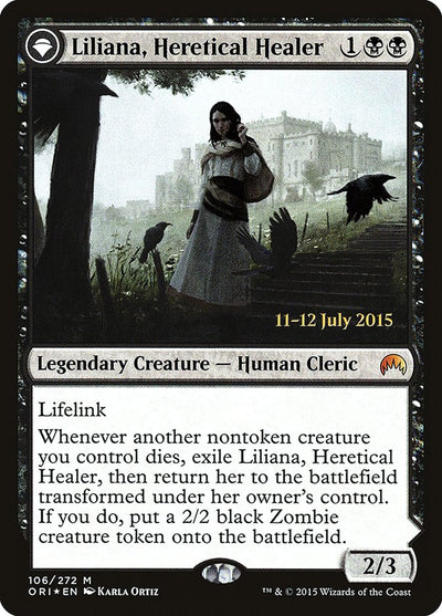 Liliana, Heretical Healer // Liliana, Defiant Necromancer (PRE-106S) - Magic Origins Promos: (originpwdfc) Foil