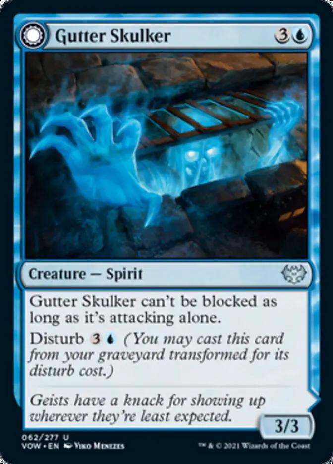Gutter Skulker // Gutter Shortcut (VOW-062) - Innistrad: Crimson Vow: (Double Faced Transform) Foil