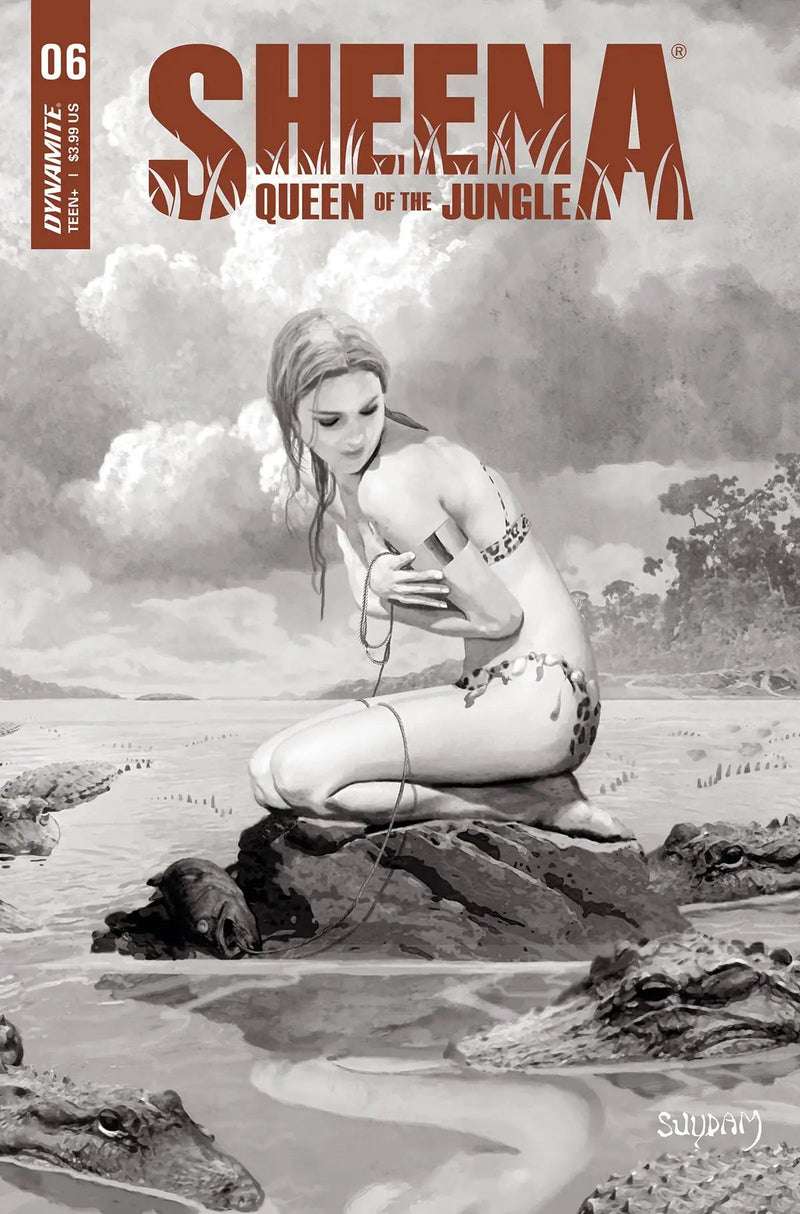 Sheena Queen Jungle #6 I 1:30 Arthur Suydam B&W Variant GGA (05/25/2022) Dynamite