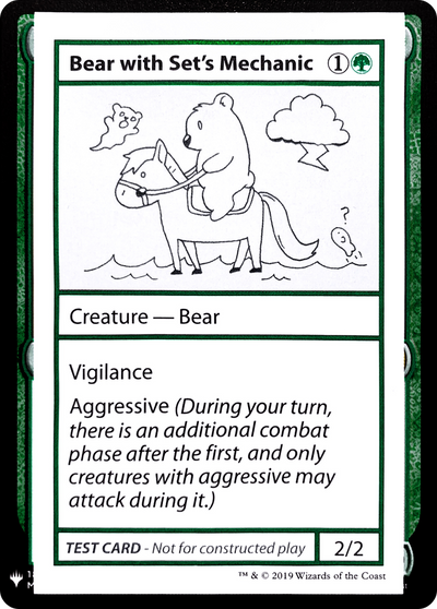 Bear with Set's Mechanic (CMB1-) - Mystery Booster Playtest Cards 2019