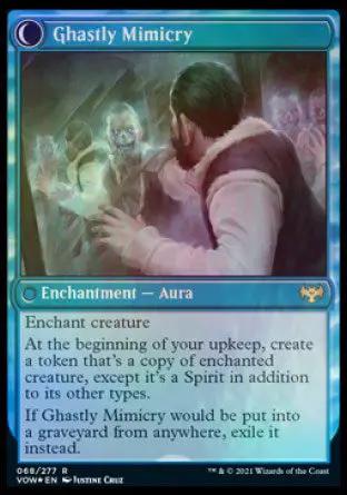 Mirrorhall Mimic // Ghastly Mimicry (PRE-068) - Innistrad: Crimson Vow Promos: (Double Faced Transform) Foil
