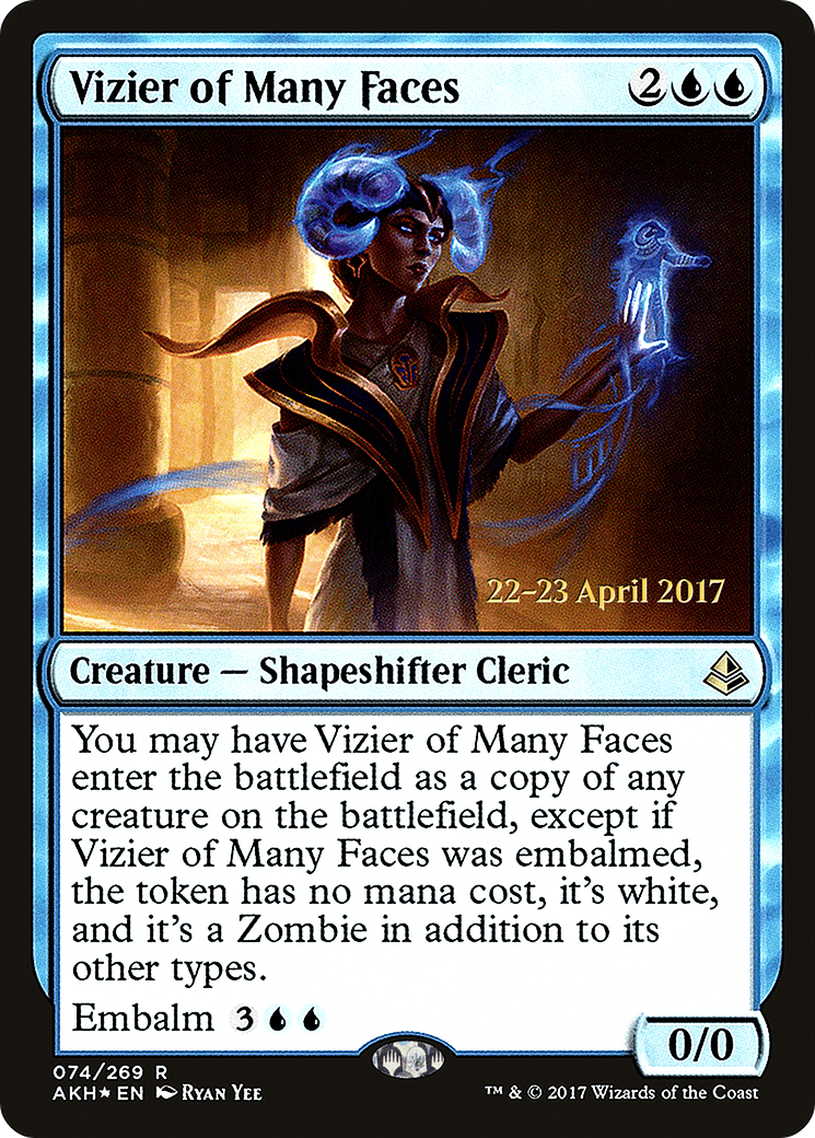 Vizier of Many Faces (PRE-74S) - Amonkhet Promos Foil