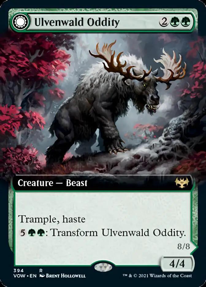 Ulvenwald Oddity // Ulvenwald Behemoth (VOW-394) - Innistrad: Crimson Vow: (Extended Art, Double Faced Transform) Foil