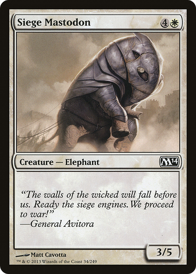 Siege Mastodon (M14-034) - Magic 2014 Foil