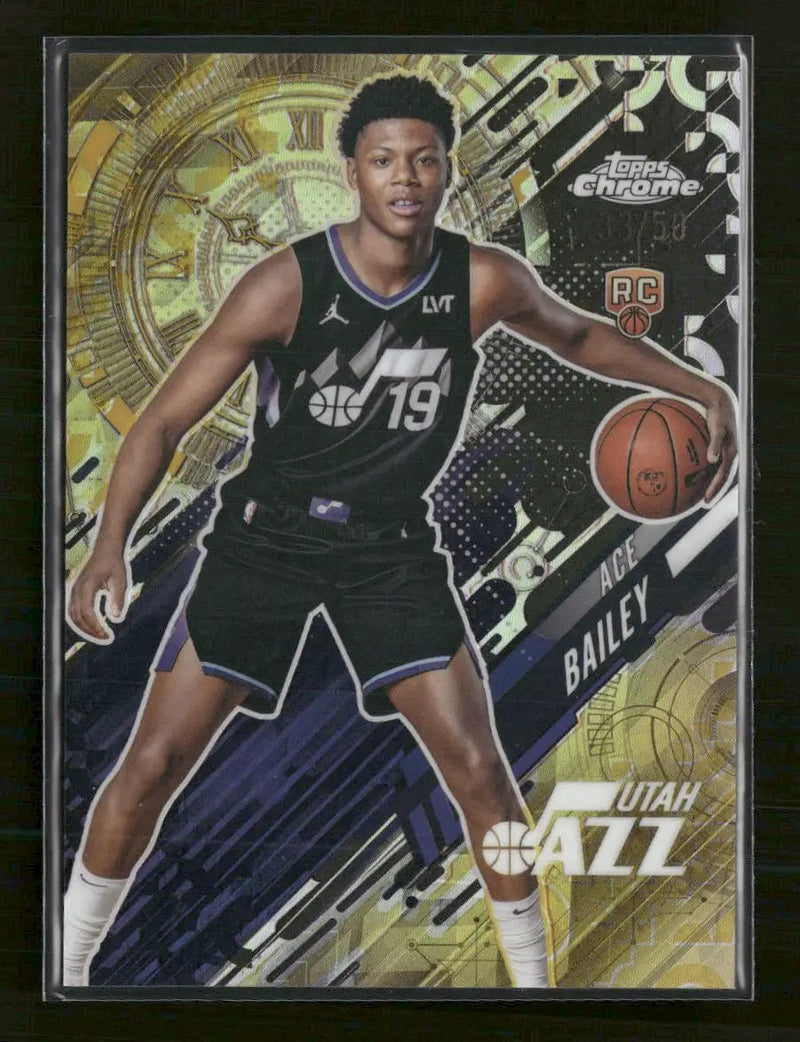 2025-26 Topps Chrome Go Time Gold Refractor Ace Bailey #/50 #GT-20