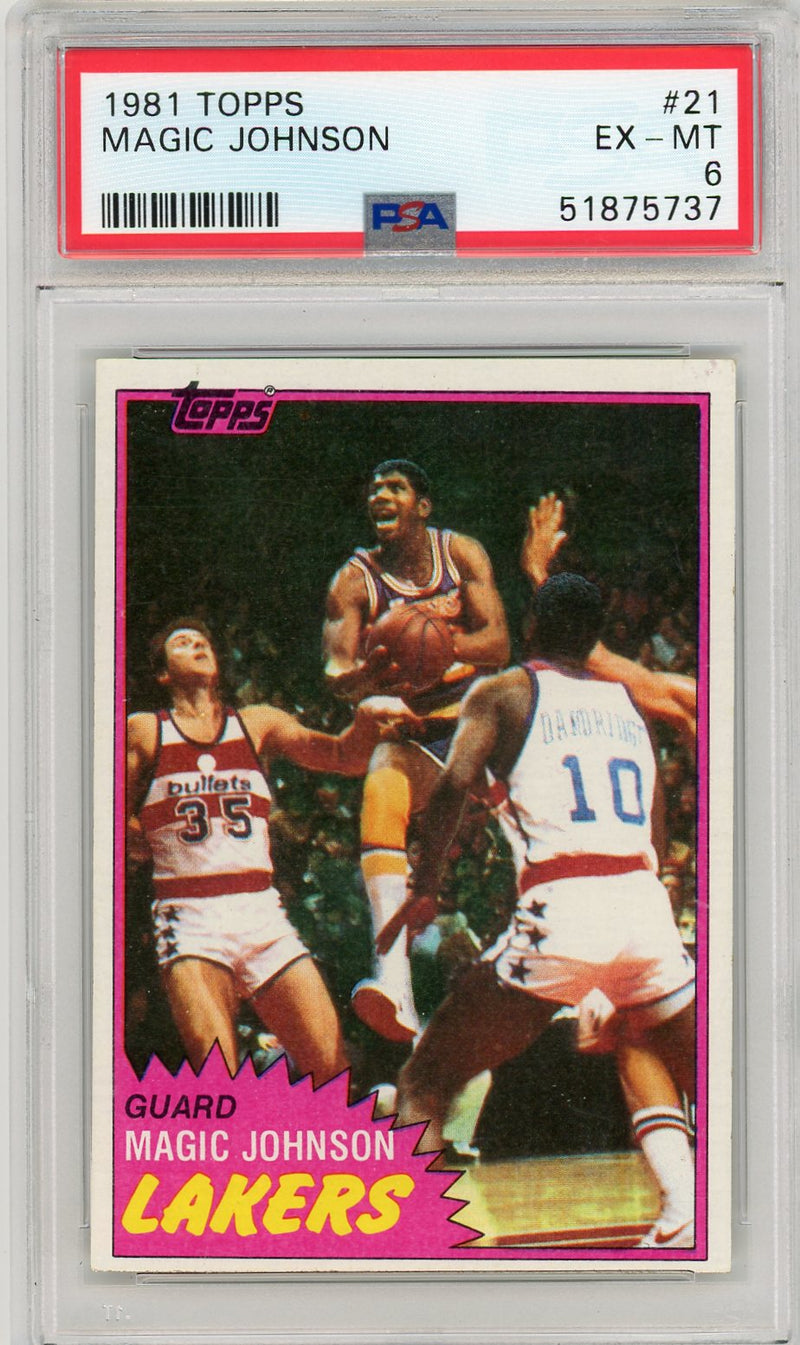 1981 Topps Magic Johnson 6 PSA #21