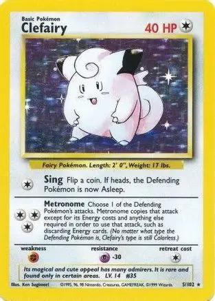 Clefairy 005/102 - Base Set Holofoil