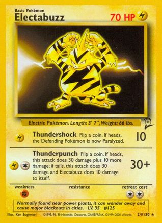 Electabuzz 024/130 - Base Set 2