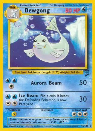 Dewgong 036/130 - Base Set 2