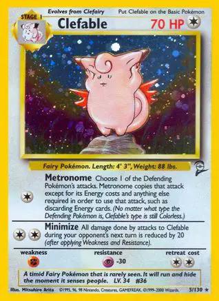 Clefable 005/130 - Base Set 2 Holofoil