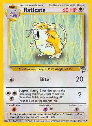 Raticate 058/130 - Base Set 2