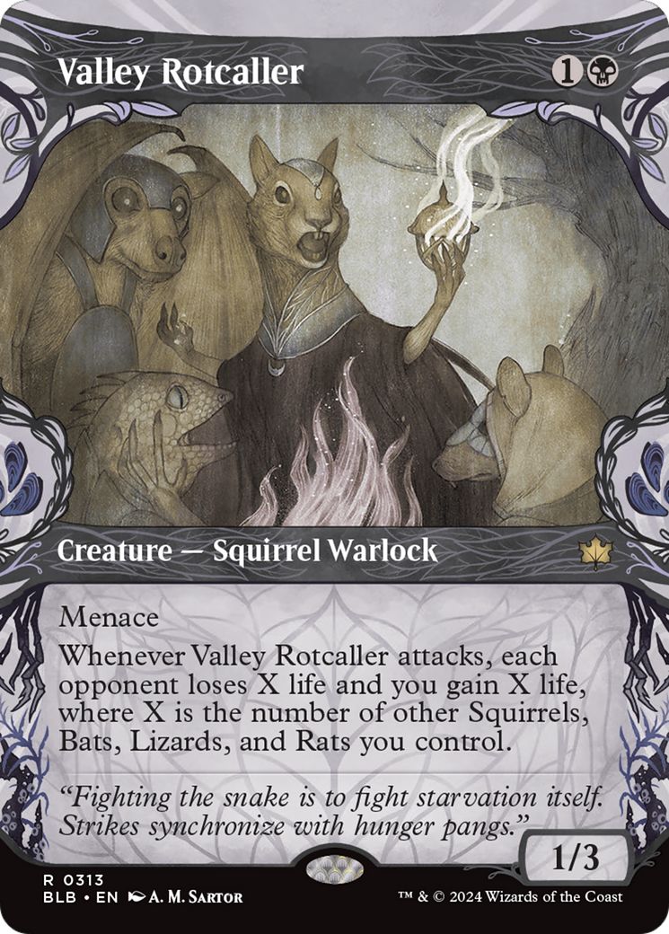 Valley Rotcaller (BLB-313) - Bloomburrow: (Showcase) (Borderless)