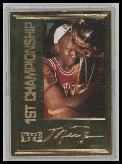 1996 Upper Deck 22 kt Gold First 1st Championship Michael Jordan #/10000