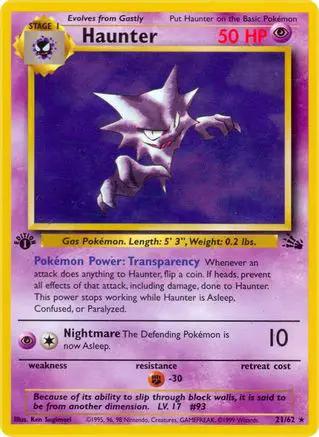Haunter 021/62 - Fossil 1st Edition