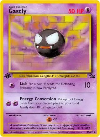 Gastly 033/62 - Fossil 1st Edition