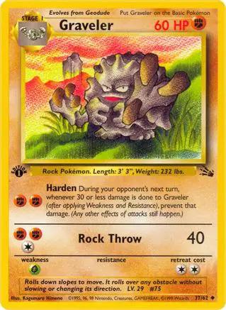 Graveler 037/62 - Fossil 1st Edition