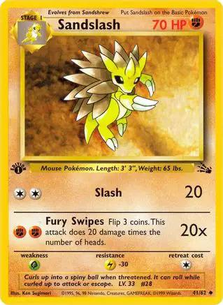 Sandslash 041/62 - Fossil 1st Edition