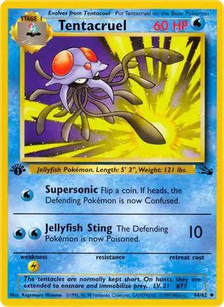 Tentacruel 044/62 - Fossil 1st Edition