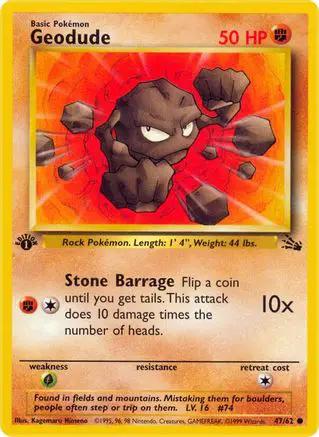 Geodude 047/62 - Fossil 1st Edition
