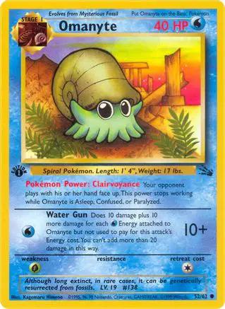 Omanyte 052/62 - Fossil 1st Edition