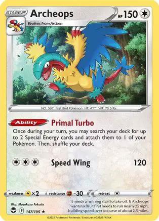 Archeops 147/195 - SWSH12 Silver Tempest Reverse Holofoil