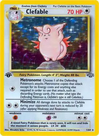Clefable 001/64 - Jungle 1st Edition Holofoil