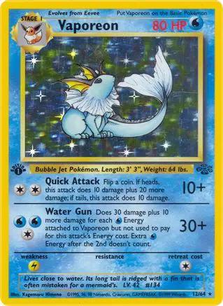 Vaporeon 012/64 - Jungle 1st Edition Holofoil
