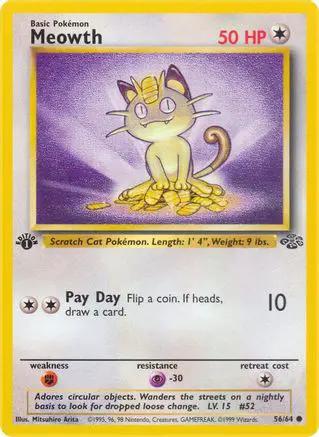 Meowth 056/64 - Jungle 1st Edition