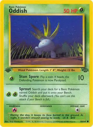 Oddish 058/64 - Jungle 1st Edition