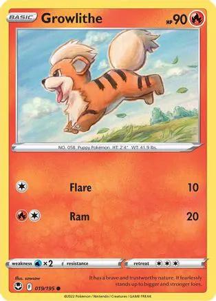 Growlithe 019/195 - SWSH12 Silver Tempest Reverse Holofoil