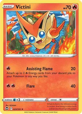 Victini 023/195 - SWSH12 Silver Tempest Reverse Holofoil