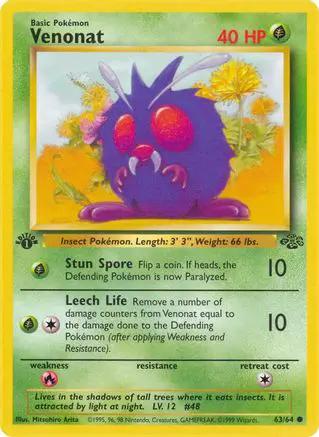 Venonat 063/64 - Jungle 1st Edition