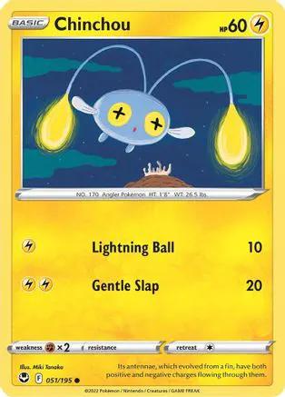 Chinchou 051/195 - SWSH12 Silver Tempest Reverse Holofoil