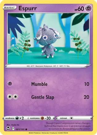 Espurr 081/195 - SWSH12 Silver Tempest Reverse Holofoil