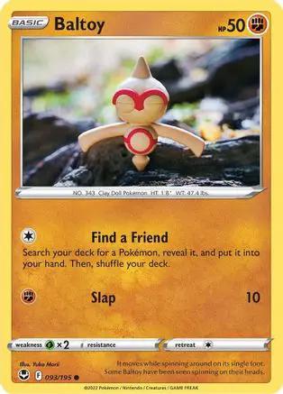 Baltoy 093/195 - SWSH12 Silver Tempest Reverse Holofoil