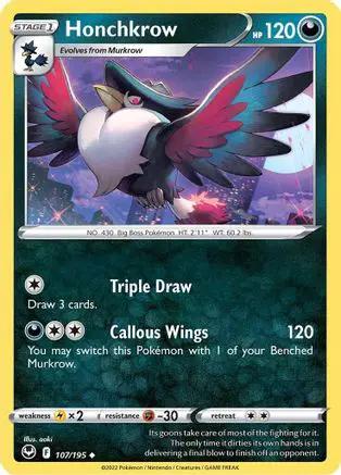 Honchkrow 107/195 - SWSH12 Silver Tempest Reverse Holofoil