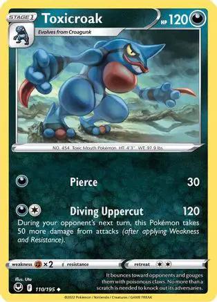 Toxicroak 110/195 - SWSH12 Silver Tempest Reverse Holofoil
