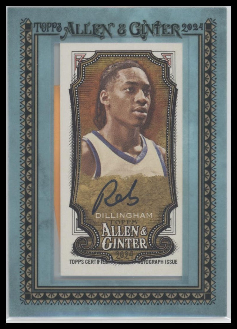 2024 Allen & Ginter Framed Mini Baseball Auto Blue Rob Dillingham #/50 #MA-RD