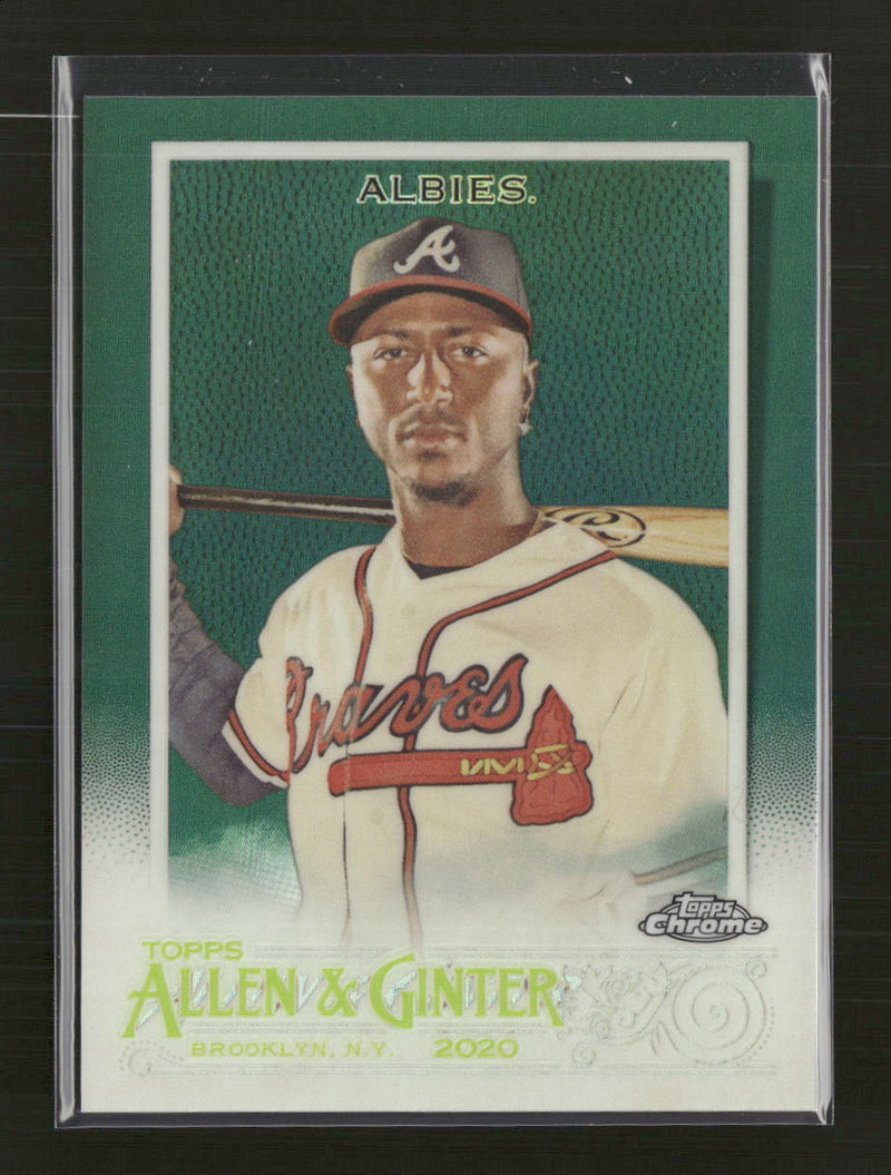 2020 Topps Allen & Ginter Chrome Green Ozzie Albies #/99 #56
