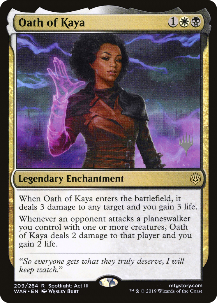 Oath of Kaya (PPELD-209P) - War of the Spark Promos Foil