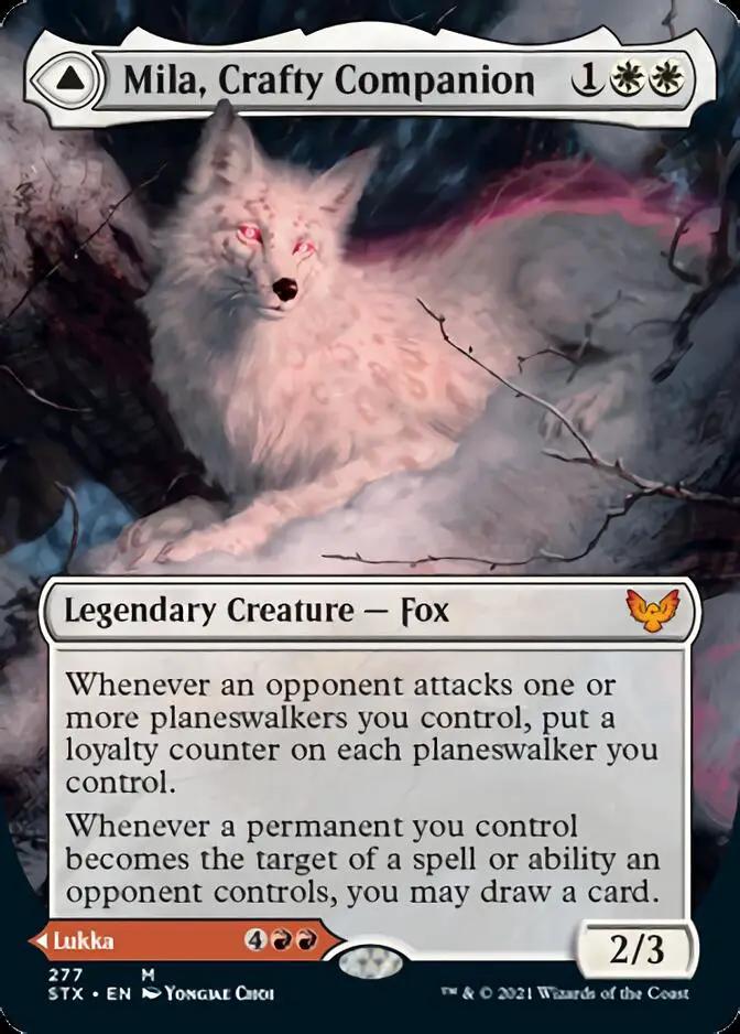 Mila, Crafty Companion // Lukka, Wayward Bonder (STX-277) - Strixhaven: School of Mages (Borderless) Foil