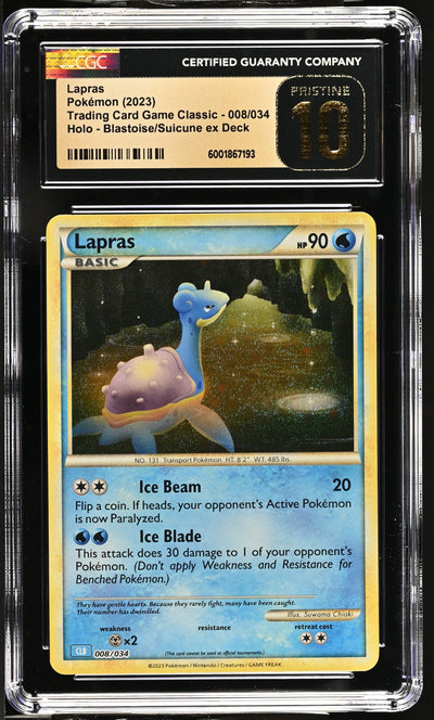2023 Trading Card Game Classic Lapras 10 CGC #008/034