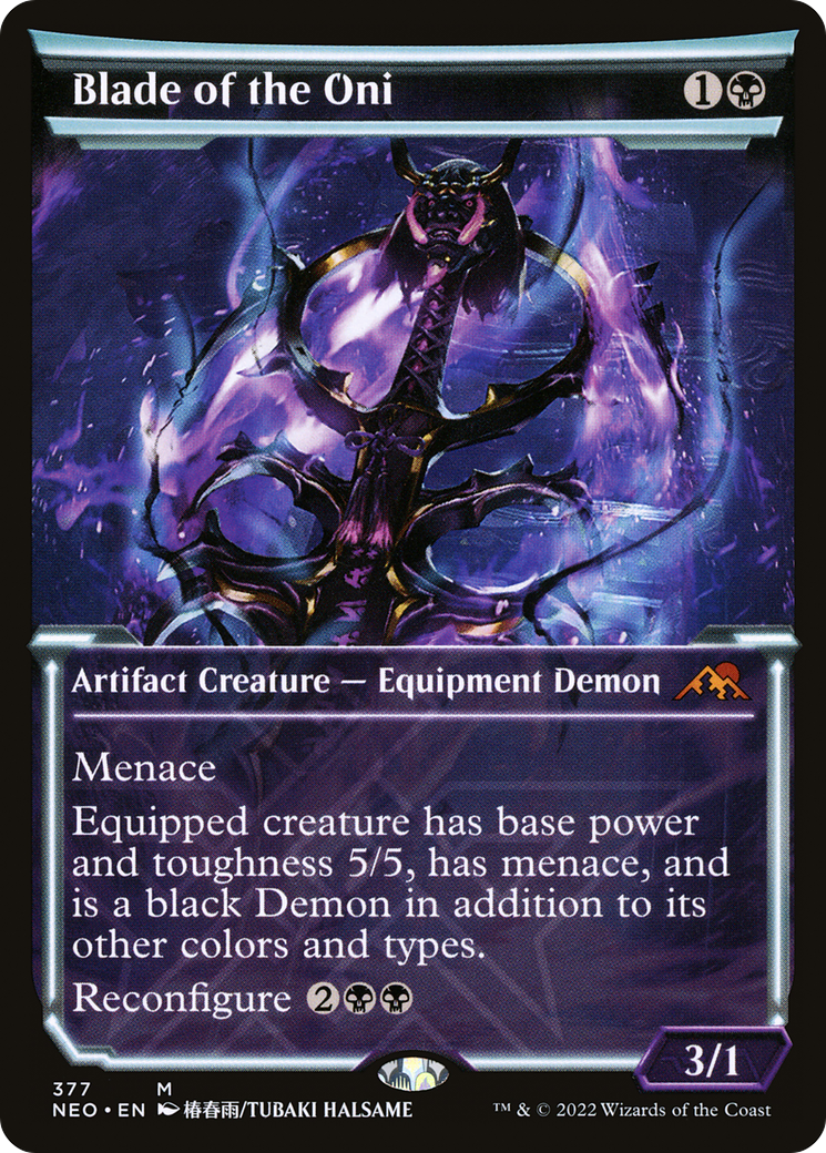 Blade of the Oni (NEO-377) - Kamigawa: Neon Dynasty: (Showcase) Foil